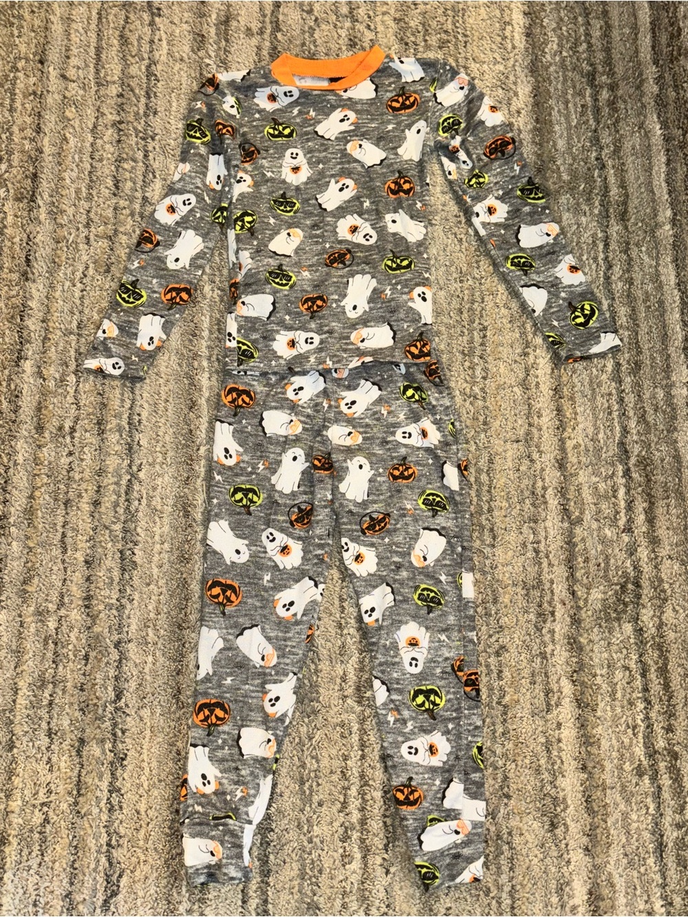 Kids Halloween Ghost Print Pajama Set